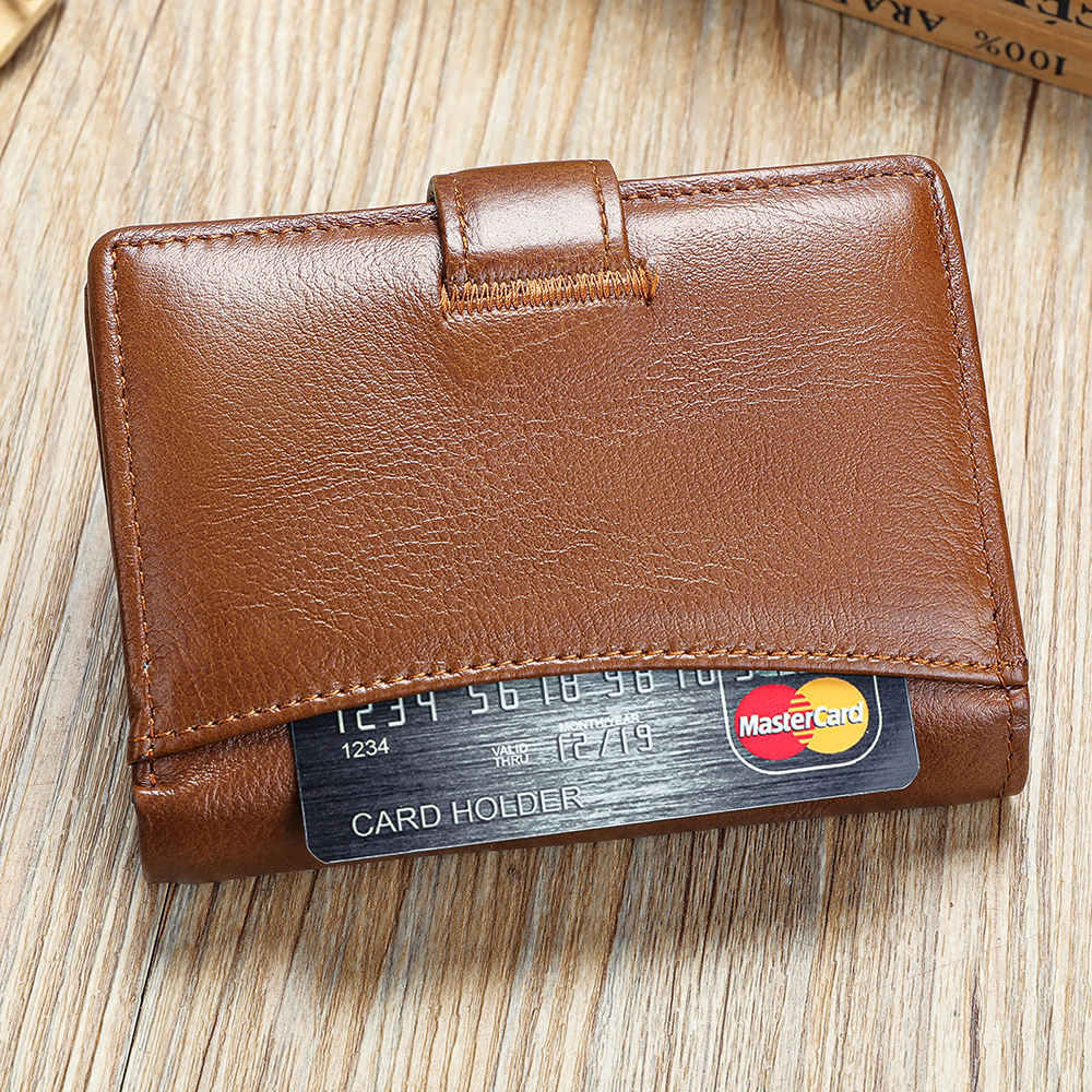 Classic Brown Leather Wallet – Men's Bifold Wallet with Coin Pocket